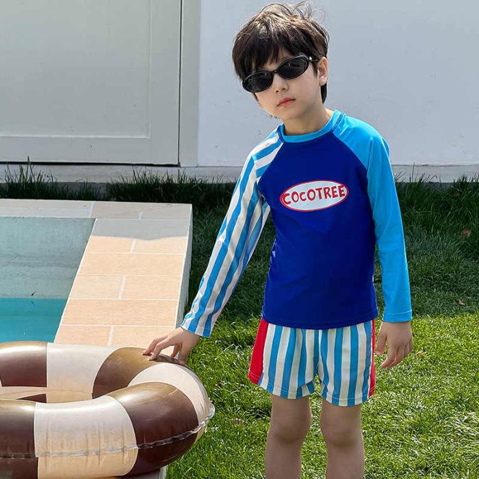 In-Stock Boys  Quick-Dry Swimsuit Set - 2026 New Style, Sun-Protective for Beach Vacations 90 cm