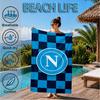 Asciugamano da Spiaggia Simbolo Energetico Blu Napoli, Asciugatura Rapida, Facile da Curare, Adatto Sia per il Fitness che per le Vacanze al Mare, Essenziale per lo Sport