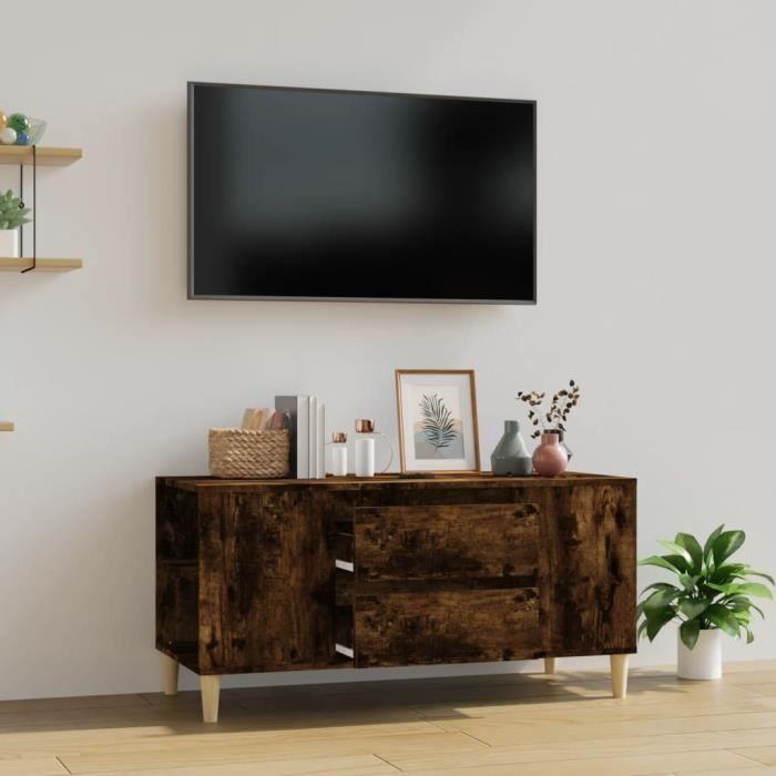 VidaXL Meuble TV Chêne fumé 102x44,5x50 cm Bois d'ingénierie 819601