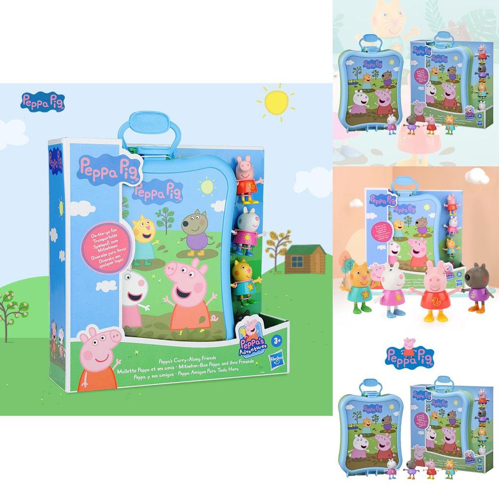 Peppa Pig Pink Piggy Portable Friend Plush Toy Set Peppa Carry-along Doll For Kids