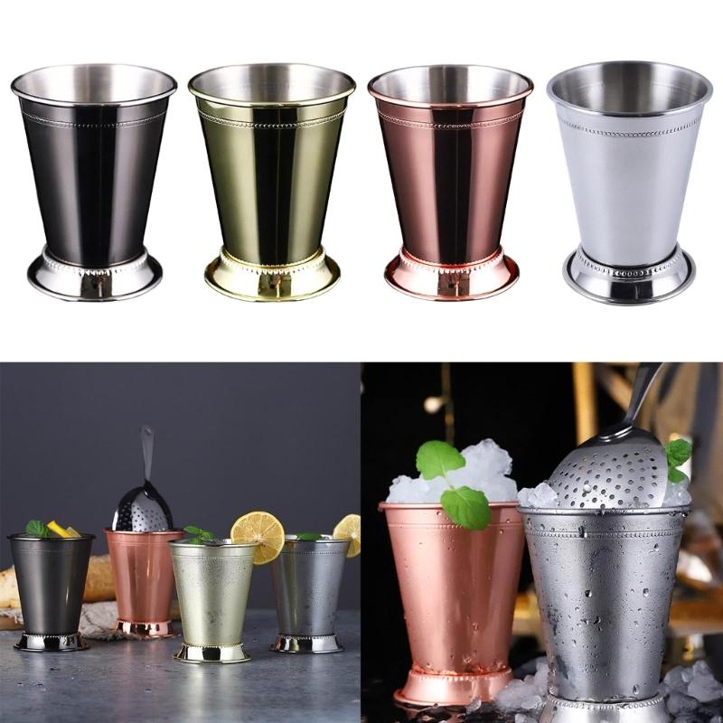Stainless Steel Moscow Mules Cup Cocktails Cup Tumblers Classic Mints Julep Cups Reusable Metal Glasses for Drinking