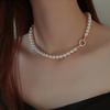 An Exquisite Pearl Necklace with a Buckle - Easy And Sexy, Uncoated Pure Pearl String