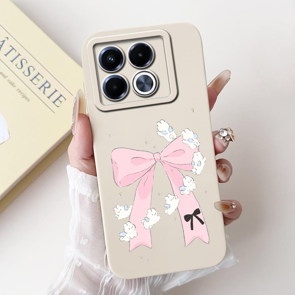 For Infinix Note 40 5G Case Cartoon Rabbit Flower Anti Slip Bumper Soft Silicone Cover For Infinix Note40 X6852 X6851 Phone Case