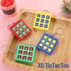 XO Tic-Tac-Toe Rotating Keychain: Children's Educational Circle-Cross Chess Pendant Toy Gift