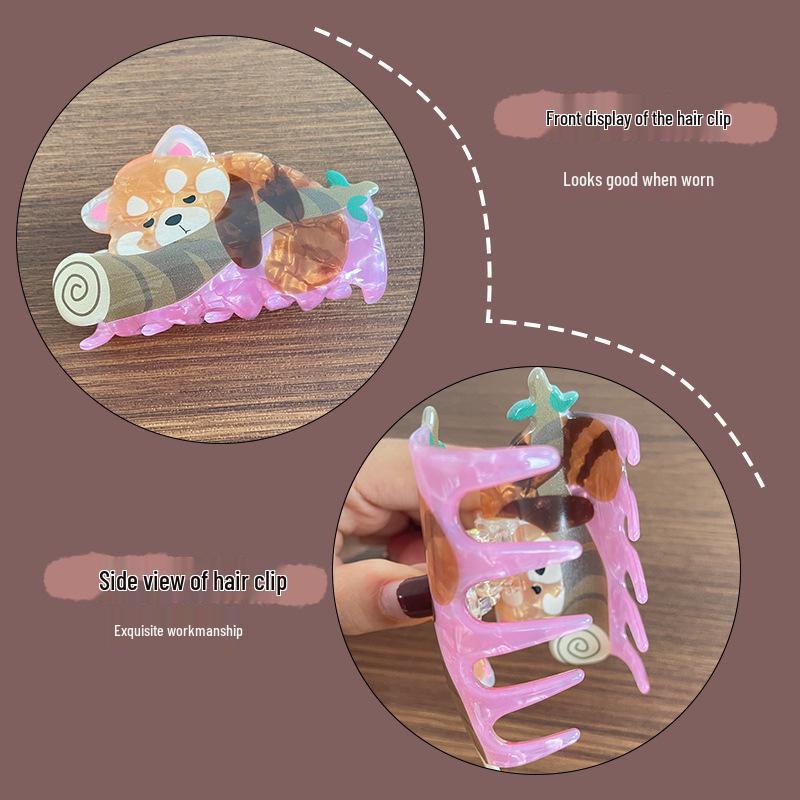 Korean Cute Koala Hair Clip for Women - 2024 Small Dopamine Claw for Updo
