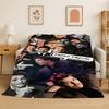 Fashion Pedro Pascal Star Flannel Blanket Soft Warm Throw Blanket for Bedroom Living Room Bed Travel Camping Picnic Gift Kids