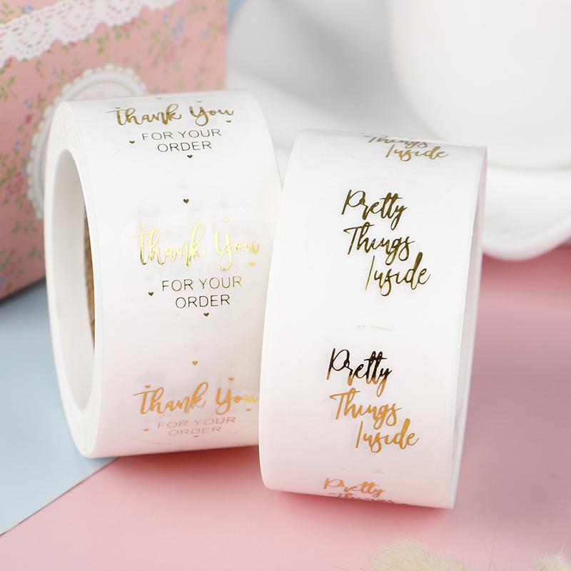 500* Pretty Things Inside Stickers Handmade Gold Foiled Business Thanks Labels 500* Pretty Things Inside Stickers Handmade Gold Foiled Business Thanks Labels