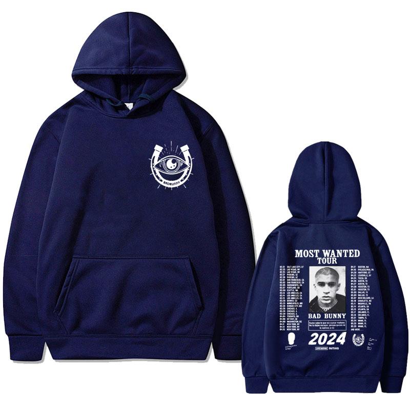 Hip Hop Rapper Bad Bunny Most Wanted Tour Hoodie Men's Nadie Sabe Lo Que Va A Pasar Manana Album Hoodies Casual Sweatshirt
