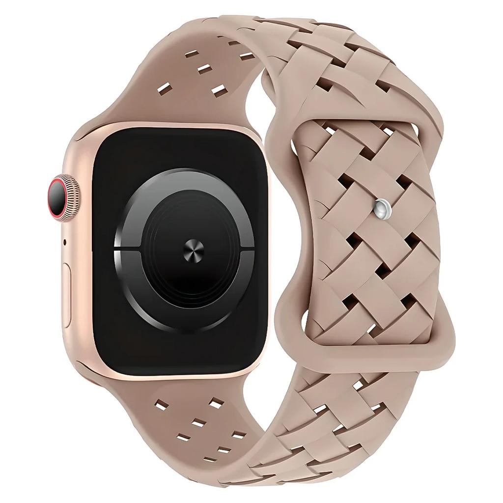 Silicone Strap for Apple Watch Band Ultra 2 49mm 46mm 45mm 44mm 42mm Sport Breathable Bracelet For IWatch Series 10 9 8 7 6 SE 5