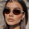 Small Frame Sexy Cat Eye Sunglasses Women  Luxury Brand Trendy Steampunk Rimless Sun Glasses Vintage Metal Punk Shades UV400