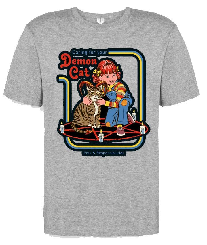 фильм кино тв ретро ужасы хэллоуин подарок на день рождения футболка для фанатов кота-демона XL