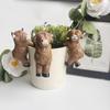 New creative resin highland cow statue pendant home wall decoration highland cow flower pot pendant