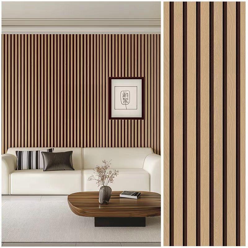 1 Roll Self-Adhesive Wood Grain Wall Panel Waterproof Background Wall Grille Sticker Suitable for Ceiling Living Room Decoration