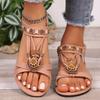 Women's Plus Size New Summer Ethnic Style Fashionable Versatile Flat Breathable Casual Sandals