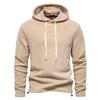 2025 Autumn and Winter New Men's Long Sleeved Hooded Sweatshirt Trend Versatile Fleece Warm Sweatshirt