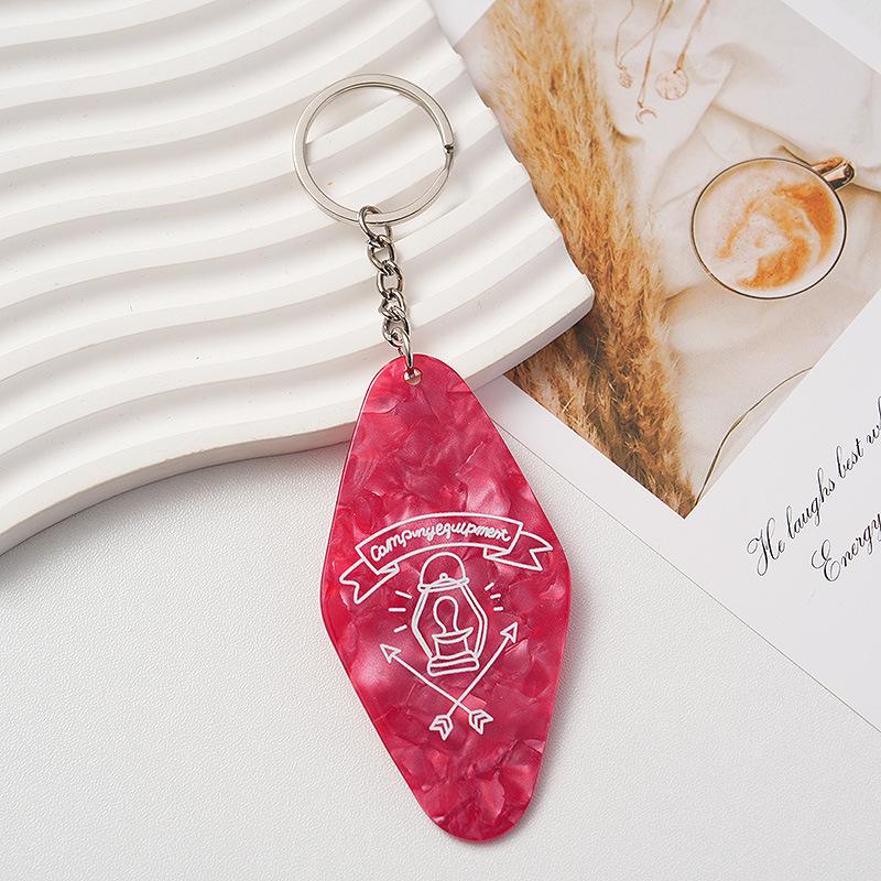Acrylic Keychain Diamond Nameplate for Hotel Room Numbers
