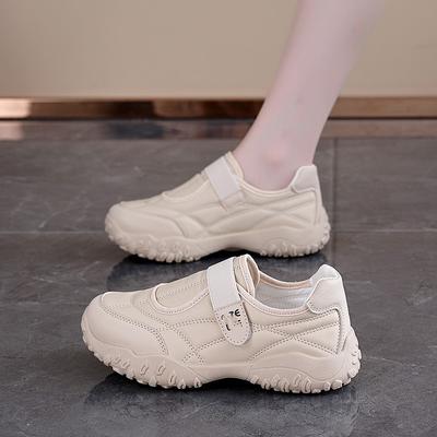 Vielseitige Mary Jane Schuhe mit dicker Sohle Damen Herbst neue Klett atmungsaktive Freizeitschuhe Ein-Pedal Retro Sportschuhe