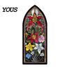 Retro Style Bookmark Stained Glass Flower Bookmark, Floral Acrylic Suncatcher Plant Book Page Marker, Gifts for Bookish, Women Lightweight