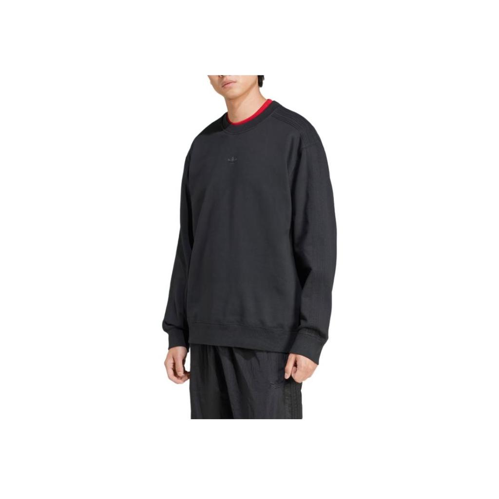 Adidas Premium Essentials Crew Sweatshirt Black Men Streetwear JC9574