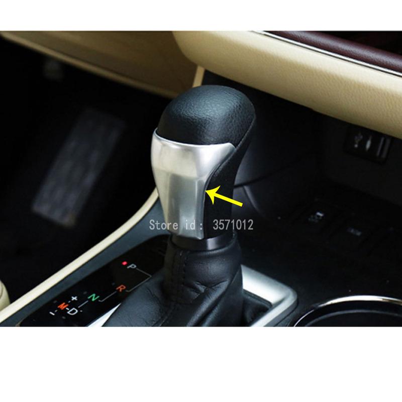 Car Head Sequin Trim Stick ABS Gear Cover Shift Knob Control Lamp Frame Hood For Toyota Highlander 2015 2016 2017 2018