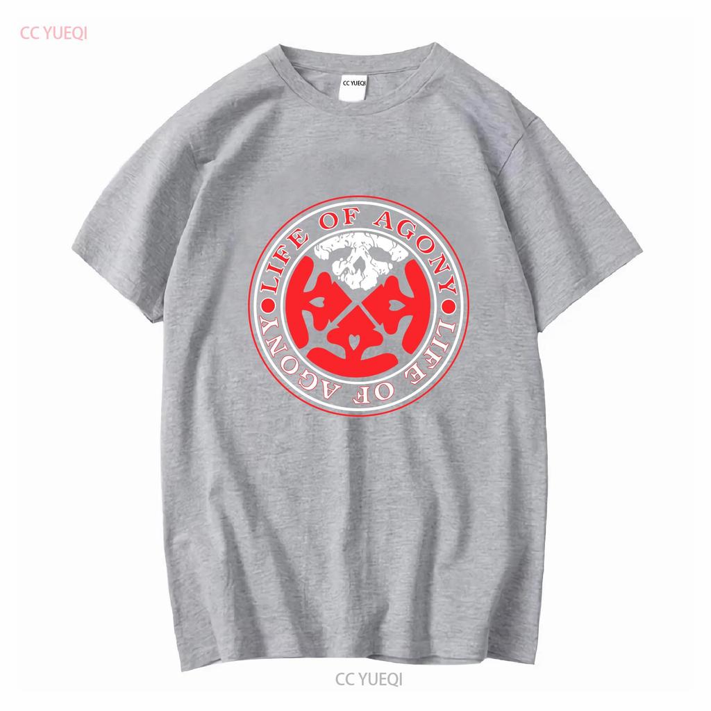 T-Shirt mit dem Symbol des Lebens der Qualen, Baumwolle, Schwarz, Herren, Größen S bis 5XL, HC1998, Vintage, gewaschen, vielseitig, stylisch, leicht unisex, lässig