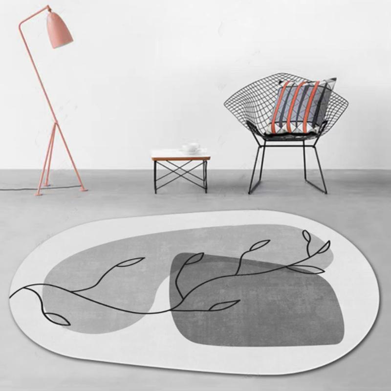 Shaped Irregular Plush Carpet Large Area Bedroom Decor Bedside Rug Nordic Style Carpets for Living Room Thick Washable Floor Mat