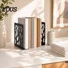 Decorative Bookends 1 Pair Tree of Life for Shelves, Heavy Duty Bookshelf Smooth Edge Organizer, Hollow Book Holder Stoppers Desk, Office Library