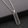 European and American Men's Simple Black Oil Dripping Non-fading Necklace Hip-hop Trendy Brand Versatile