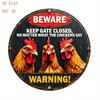 Round Retro Tin Sign Metal Wall Art 20x20cm for Living Room Balcony Home Decor