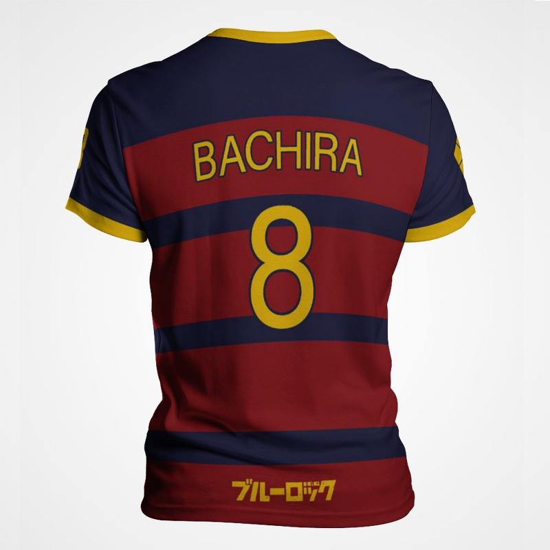 Blue Lock FC Barcha Bunny Lavinho Bachira Anime Cosplay Herren Trikot 2025 Kurzarm Kinder T-Shirt Benutzerdefinierter Name Oberteile Mann T-Shirt S brown
