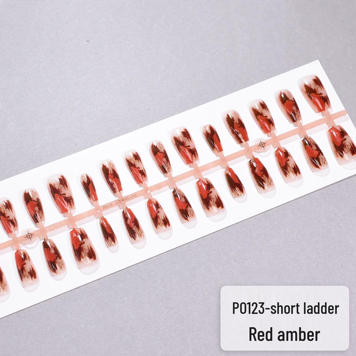 

Amber Red and Blue Cat Eye Wearable False Nails - Autumn/Winter Collection (XS/S/M)