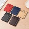 Minimalist Slim Card Holder Pu Leather Multi Card Slots Card Case Simple Solid Color Wallet For Men Women Office Daily Carry