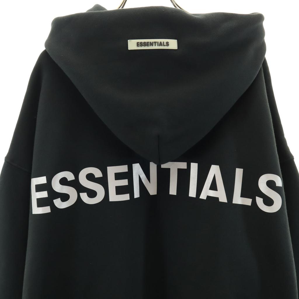 Unused ESSENTIALS Back Logo Long Sleeve Sweatshirts S Black Back Brushed Men's Used