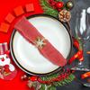 Yousheng Christmas Napkin Rings Alloy Snowflake Elk Tree Napkin Holders Decorative Napkin Rings for Holiday Dining Table Decoration
