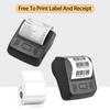 Portable 80mm Receipt Label Printer Wireless BT Thermal Receipt Printer Mobile Bill Printer Compatible with Android iOS Windows System ESC POS Print