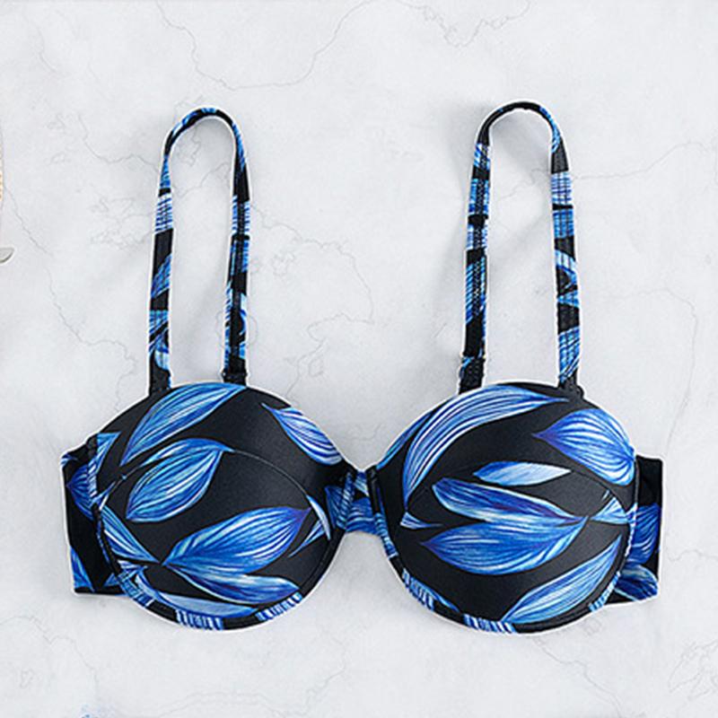 Bikinis mit hoher Taille, Badeanzug für Damen, bedruckt, elegante Strandmode, zweiteiliger Badeanzug, gepolstertes Bikini-Set