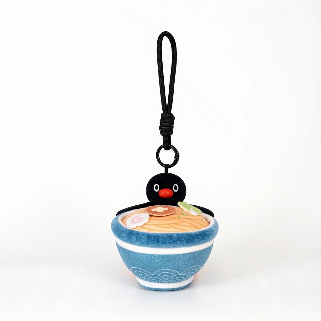 Portachiavi Peluche Pinguino Originale Bambola Ornamento per Zaini