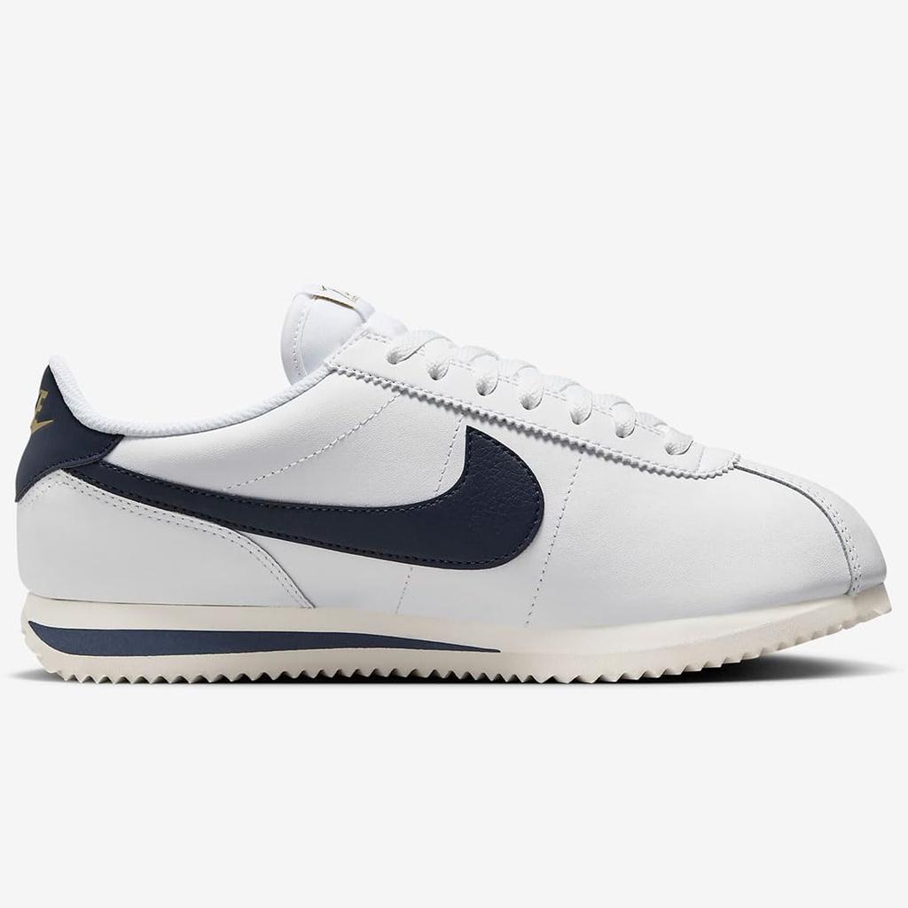 Nike Cortez Leder W Cortez Leder Größe (Weiß/Segelblau/Metallic-Gold/Obsidian) HJ9343-100, 22.5cm