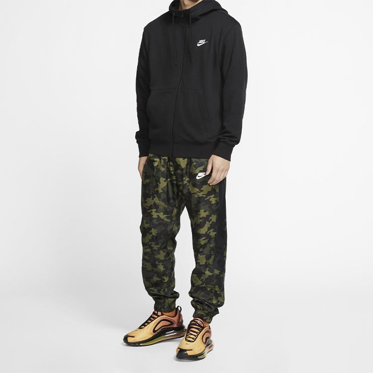 Nike Basic Logo Casual Zip Hoodie Jacket Men Outerwear Black BV2649-010