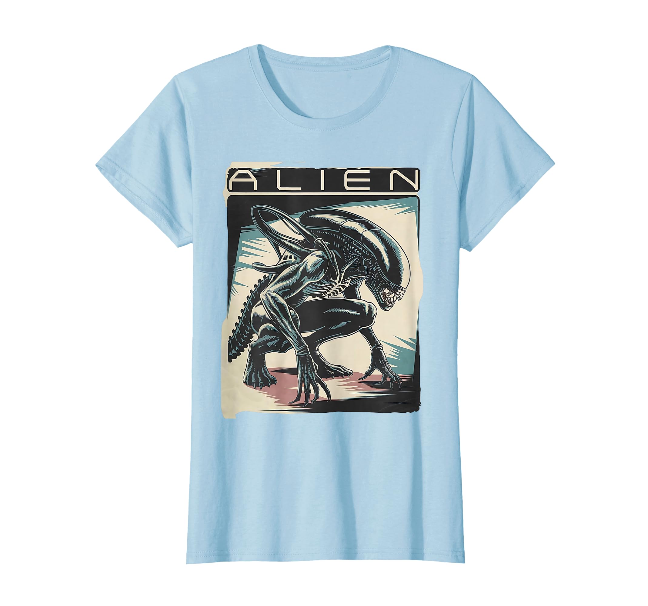 Alien Xenomorph illustration poster. T-shirt.