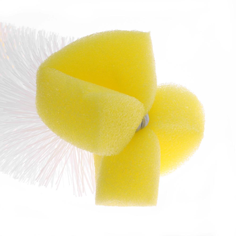 2PCS Home 360-degree Washing Clean Sponge Baby Nipple Rotating Bottle Brush
