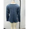 Women's Solid Color Velvet Long Sleeve T-shirt, Sexy Cowl Neck Casual Top