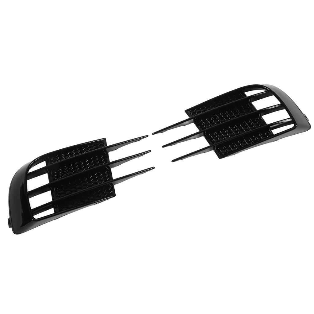 1 Pair Gloss Black Front Bumper Fog Light Grille Cover Fog Lamp Bezel Trim Replacement for 6 MK6 GTD 2008‑2013