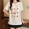 Navava Women Dog PrinTing Round Neck T shirT nT2448
