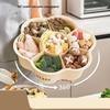 Rotatable 7-Compartment Kitchen Prep & Hot Pot Platter