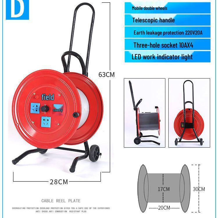 Portable Movable Cable Reel Winder and Roller Spool