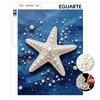 Handmade Framed Pearl Bead Painting Kit Marine Starfish 3D Shiny Canvas Art Ready To Display Home Decor Gift Idea Elegant Wall Decoration