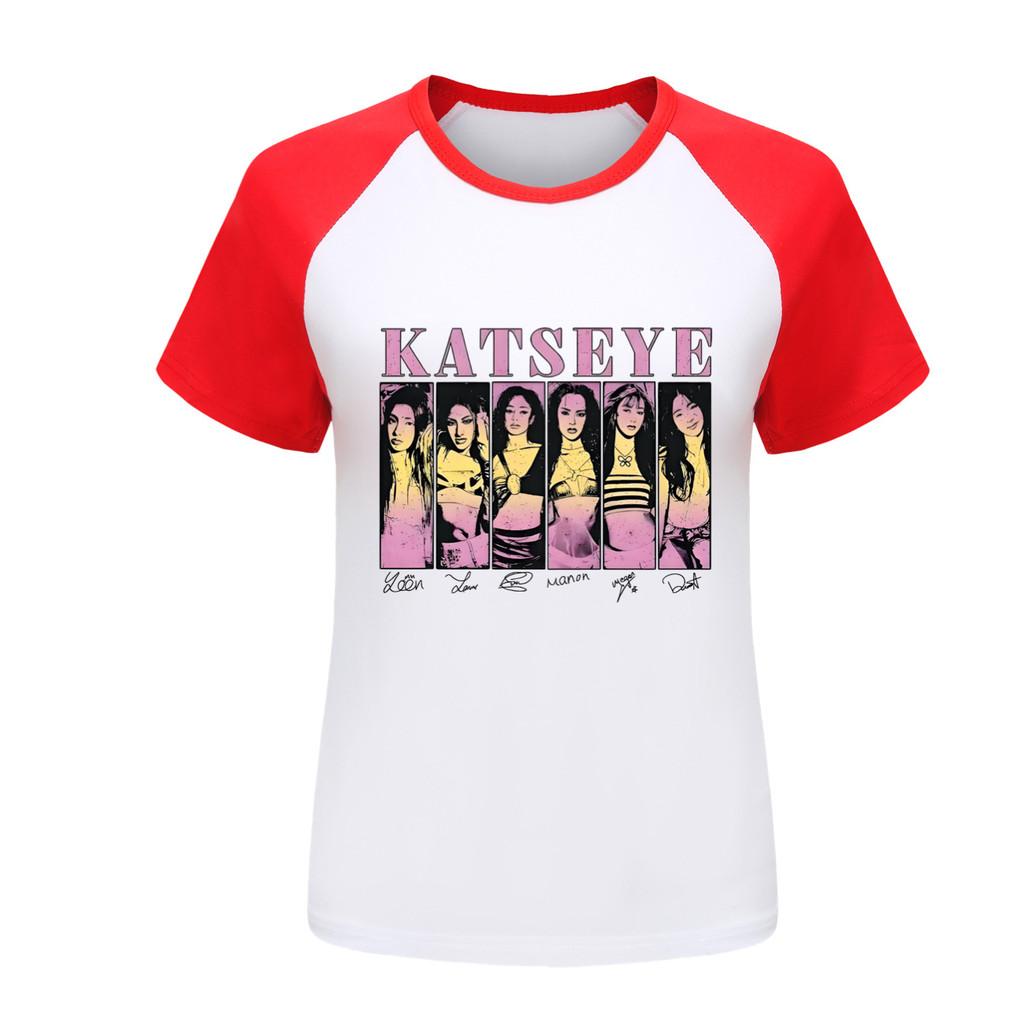 5304 Kinder Mädchen KATSEYE Druck Kurzarm T-Shirt
