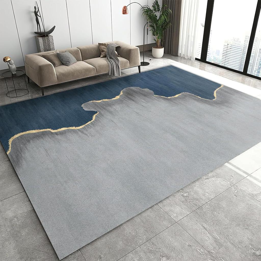 Vikama Nordic Geometric Luxury Loop Pile Rug - Washable Mat For Hall, Airbnb, Bedroom, Office, Home Decor