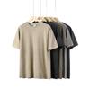 American Retro Heavy Weight Pure Cotton Washed Distressed Short Sleeve T-Shirt Men Summer Bottoming Shirt Export Cotton T-shirt